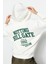 Tarz Bol Kapüşonlu Düşük Kol Uzun Sırt Baskılı Fermuarlı Kalın Içi Polarlı Fit Örme Sweatshirt 5