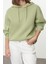 Tarz Oversize Kapüşonlu Düşük Kol Uzun Kalıp Kalın Içi Polarlı Örme Sweatshirt 2