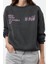 Regular Bisiklet Yaka Standart Kol Regular Basic Fit Baskılı Kalın Içi Polarlı Örme Sweatshirt 1