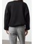 Tarz Relaxed Bisiklet Yaka Düşük Kol Regular Rahat Kalıp Stoper Detaylı Örme Sweatshirt 4