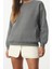 Tarz Bol Bisiklet Yaka Düşük Kol Uzun Geniş Kalıp Cepli Kalın Örme Sweatshirt 2