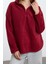 Tarz Bol Kapüşonlu Düşük Kol Uzun Kalın Polar ve Fermuarlı Geniş Kalıp Örme Sweatshirt 2