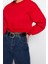 Bisiklet Yaka Düşük Kol Kalın Içi Polarlı Dikiş Detaylı Normal Kalıp Örme Sweatshirt 2