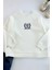 Büyük Beden Oversize Bisiklet Yaka Reglan Kol Kalın Içi Polarlı Nakış Detaylı Örme Sweatshirt 5