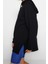 Tarz Bol Kapüşonlu Düşük Kol Uzun Şardonlu Örme Sweatshirt 2