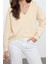 Regular V Yaka Düşük Kol Regular Basic Normal Kalıp V Yaka Kalın Içi Polarlı Örme Sweatshirt 1