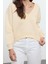 Regular V Yaka Düşük Kol Regular Basic Normal Kalıp V Yaka Kalın Içi Polarlı Örme Sweatshirt 2