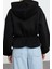 Oversize Kapüşonlu Balon Kol Regular Geniş Büzgü Detaylı Kalın Içi Polarlı Örme Sweatshirt 4