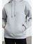 Bol Asimetrik Yaka Düşük Kol Uzun Geniş Kalıp Kanguru Cepli Kalın Içi Polarlı Örme Sweatshirt 2