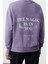 Tarz Bol Bisiklet Yaka Düşük Kol Uzun Ön ve Sırt Baskılı Yıkamalı Geniş Kalıp Örme Sweatshirt 4