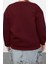 Büyük Beden Boyfriend Bisiklet Yaka Düşük Kol Düğme ve Nakışlı Içi Polar Örme Sweatshirt 3