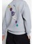 Regular Bisiklet Yaka Düşük Kol Regular Kalın Içi Polarlı Baskılı Normal Kalıp Örme Sweatshirt 1