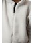 Tarz Regular Kapüşonlu Düşük Kol Regular Peluş Normal Kalıp Fermuarlı Kalın Örme Sweatshirt 5