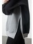 Tarz Oversize Kapüşonlu Düşük Kol Uzun Geniş Kalıp Içi Polarlı Örme Spor Sweatshirt 3