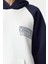Tarz Bol Kapüşonlu Reglan Kol Uzun Slogan Baskılı Kalıp Kalın Içi Polarlı Örme Sweatshirt 3