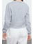 Tarz Slim Bisiklet Yaka Düşük Kol Crop Burgu Detaylı Crop Kalın Içi Polarlı Örme Sweatshirt 4