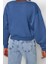 Tarz Crop Dik Yaka Düşük Kol Crop Rahat Kesim Crop Basic Kalın Içi Polarlı Örme Sweatshirt 5