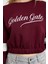 Relaxed Bisiklet Yaka Düşük Kol Crop Kalın Polarlı Rahat Kesim Slogan Nakışlı Örme Sweatshirt 3