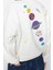 Regular Bisiklet Yaka Düşük Kol Regular Kalın Içi Polarlı Baskılı Normal Kalıp Örme Sweatshirt 1