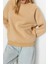 Kadın Moda Şık Oversize Bisiklet Yaka Düşük Kol Uzun Rahat Kalıp Basic Reglan Kol Örme Sweatshirt 2