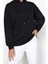 Regular Kapüşonlu Standart Kol Regular Kapüşonu Slogan Baskılı Geniş Kesim Örme Sweatshirt 3