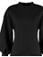 Oversize Bisiklet Yaka Düşük Kol Uzun Geniş Kalıp Yırtmaç Kalın Içi Polarlı Örme Sweatshirt 5