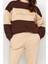 Büyük Beden Oversize Bisiklet Yaka Düşük Kol Kalın Içi Polarlı Nakış Detaylı Örme Sweatshirt 2