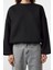 Kadın Moda Şık Relaxed Bisiklet Yaka Düşük Kol Regular Rahat Kalıp Stoper Detaylı Örme Sweatshirt 1