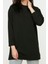 Tesettür Tarz Regular Bisiklet Yaka Standart Kol Uzun Yırtmaç Detaylı Basic Örme Sweatshirt 2