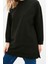 Tesettür Tarz Regular Bisiklet Yaka Standart Kol Uzun Yırtmaç Detaylı Basic Örme Sweatshirt 4