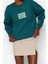 Bisiklet Yaka Düşük Kol Kalın Içi Polarlı Slogan Nakışlı Rahat Kalıp Örme Sweatshirt 3