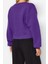 Tarz Crop Dik Yaka Düşük Kol Crop Rahat Kesim Crop Basic Kalın Içi Polarlı Örme Sweatshirt 5
