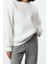 Tarz Oversize Bisiklet Yaka Düşük Kol Uzun Rahat Kesim Basic Kalın Içi Polarlı Örme Sweatshirt 2
