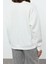 Tarz Oversize Bisiklet Yaka Düşük Kol Uzun Rahat Kesim Basic Kalın Içi Polarlı Örme Sweatshirt 4