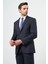 Lacivert Çizgili Mono Yaka Astarlı 6 Drop Slim Fit Dar Kesim Takım Elbise 1001245102 1