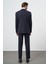 Lacivert Çizgili Mono Yaka Astarlı 6 Drop Slim Fit Dar Kesim Takım Elbise 1001245102 3