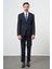 Lacivert Çizgili Mono Yaka Astarlı 6 Drop Slim Fit Dar Kesim Takım Elbise 1001245102 4