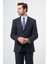 Lacivert Çizgili Mono Yaka Astarlı 6 Drop Slim Fit Dar Kesim Takım Elbise 1001245102 5