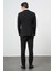 Siyah Desen Örme Kılıç Yaka Beli Lastikli 6 Drop Slim Fit Classic Takım Elbise 1001245170 4