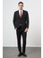 Siyah Desen Örme Kılıç Yaka Beli Lastikli 6 Drop Slim Fit Classic Takım Elbise 1001245170 5