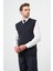 Koyu Lacivert Düz Örme V Yaka Classic Comfort Fit Triko 1012245003 2