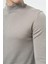 Gri Uzun Kol Düz Örme Yarım Balıkçı Yaka Classic Comfort Fit Triko 1012245001 4