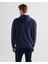Erkek Lacivert Relaxed Fit Kapüşonlu Logolu Sweatshirt 2524338T.410 2