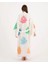 Bornoz ,Plaj Kıyafeti,Kimono , Kaftan ,Sabahlık Çok Renkli Mercan Desen Baskılı 4
