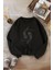 Tarz Oversize Bisiklet Yaka Standart Kol Standart Geniş Kesim Sıcak Tutan Sweatshirt 1