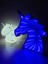 Beyaz Unicorn ve Mavi Aynalı Led'li Unicorn Hediye Kutusu Gece Lambası 2