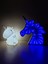 Beyaz Unicorn ve Mavi Aynalı Led'li Unicorn Hediye Kutusu Gece Lambası 3