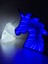 Beyaz Unicorn ve Mavi Aynalı Led'li Unicorn Hediye Kutusu Gece Lambası 4