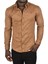Likralı Çıtçıtlı Kırışmayan Süet Kumaş Slim Fit Cepsiz Mevsimlik Gömlek 2500556 2