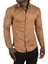 Likralı Çıtçıtlı Kırışmayan Süet Kumaş Slim Fit Cepsiz Mevsimlik Gömlek 2500556 4